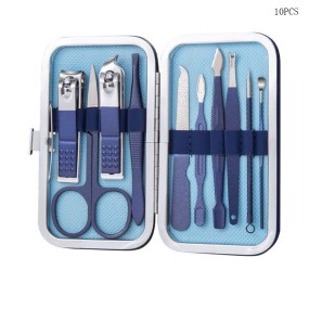 Nail Clippers Kit Factory - OEM 7-18 PCS Blue Manicure Pedicure Set