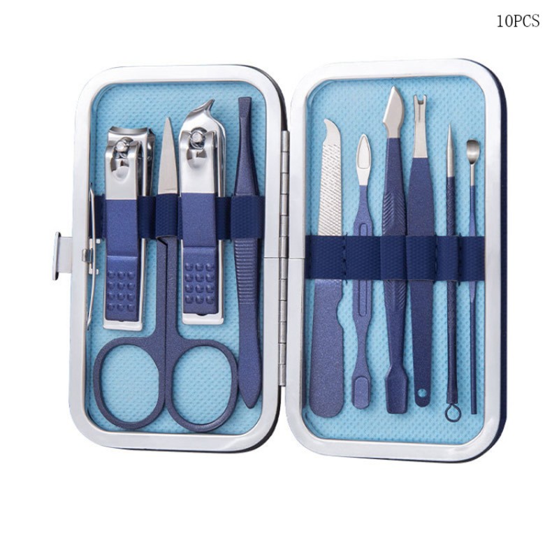 Nail Clippers Kit Factory - OEM 7-18 PCS Blue Manicure Pedicure Set