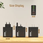 Gan Power Travel Adapter Factory - OEM/ODM 200w 6 Ports Type-c Pd 3.1 Eu Us Uk Plug