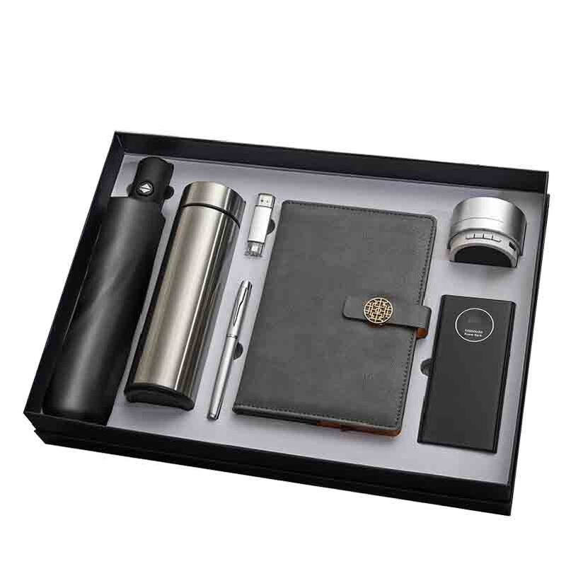 Luxury Gift Set Factory - OEM/ODM High End Corporate Promotion Notebook Umbrella Flask