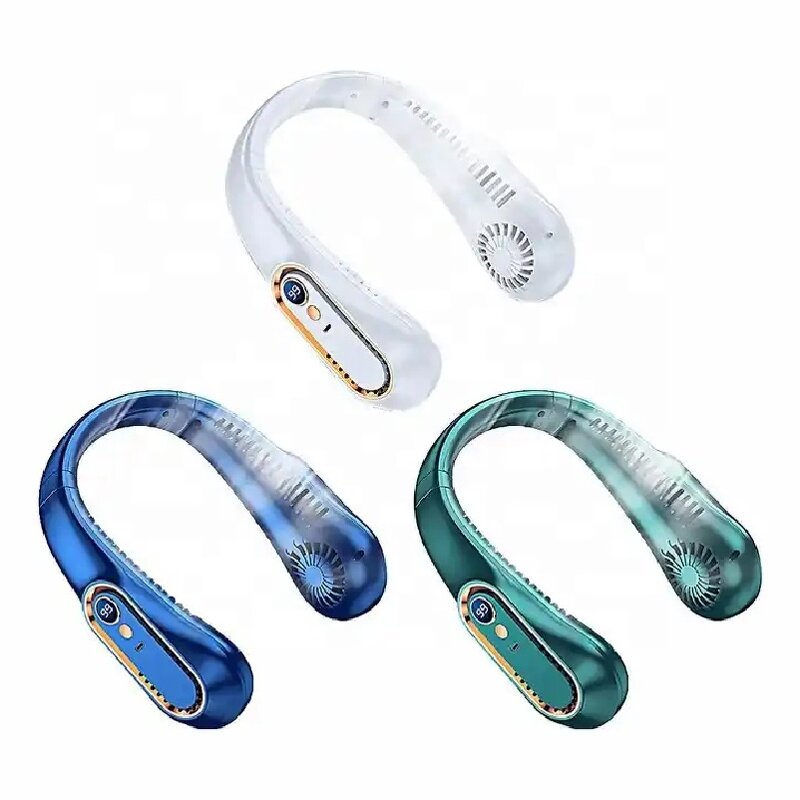 Neck Fan Manufacturer - OEM/ODM Travel Essentials Hanging Bladeless Digital Display Power