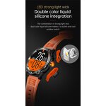 Outdoor Smart Watch Factory - OEM 1.53inch Flashlight 3ATM Compass BT Call AI Voice