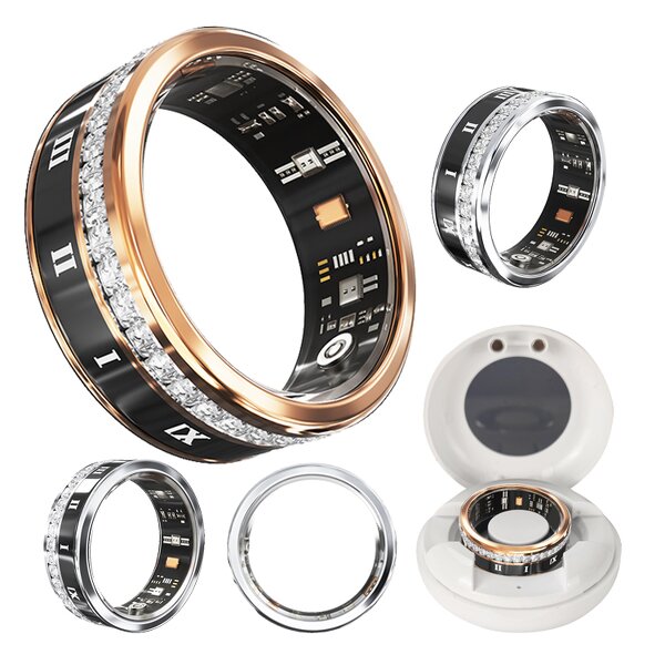 Smart Ring Factory - OEM 2024 V2 Diamond Fashion Health IP68 Sport for Android IOS