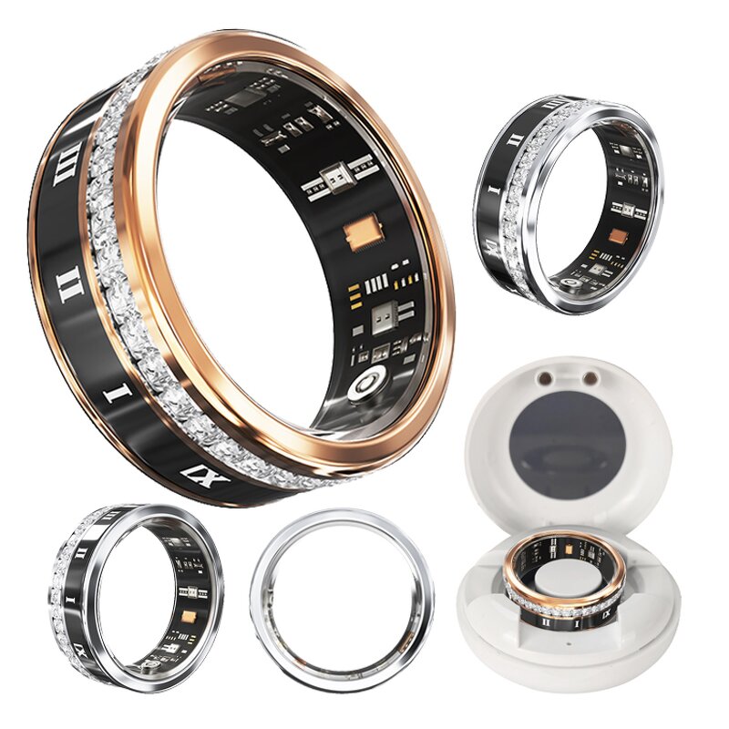 Smart Ring Factory - OEM 2024 V2 Diamond Fashion Health IP68 Sport for Android IOS