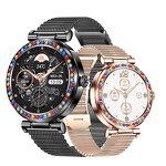 Smart Watch Factory - OEM Ladies 2024 Luxury Diamonds 1.27inch BT Call Sport