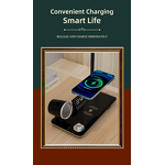 Wireless Charging Desk Lamp Factory - OEM 4 in 1 Multifunction 15W BT Speaker Clock