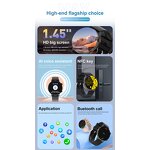 Smart Watch Factory - OEM 1.45 Inch AMOLED BT Call AI Voice World Clock NFC IP67