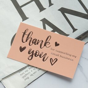 Thank You Cards Supplier - OEM/ODM Custom Design 4x6 Texture Paper Saying for Business