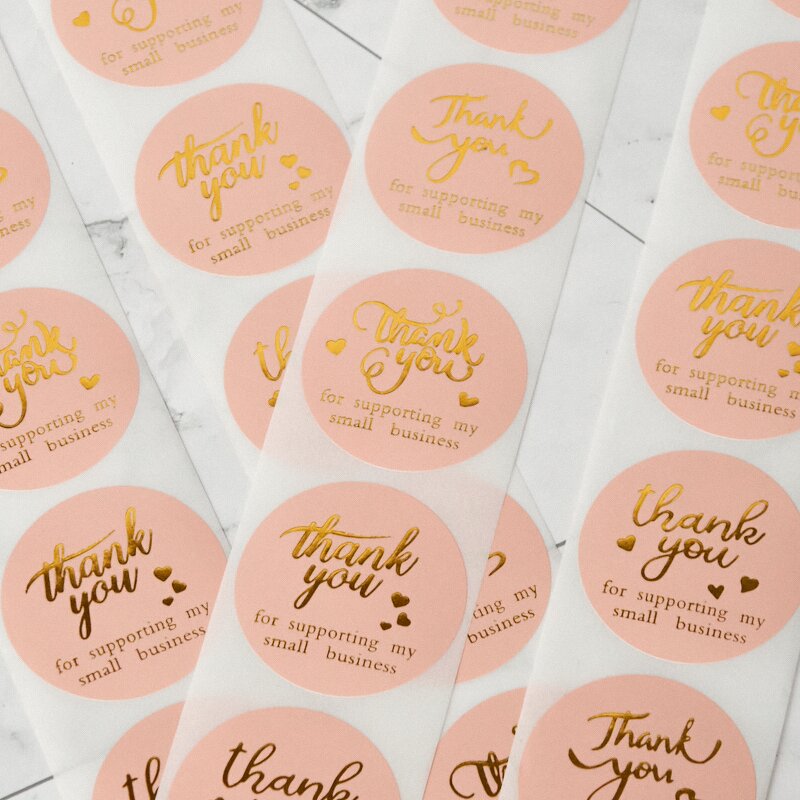 Thank You Order Stickers Factory - OEM/ODM Custom 500pcs Circle Roll for Small Business