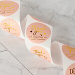 Self Adhesive Thank You Stickers Manufacturer - OEM/ODM 500pcs Circle Roll Order Sticker