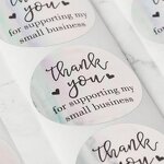 Thank You Stickers Supplier - Wholesale 500 Pcs Circle Roll for Supporting Small Business