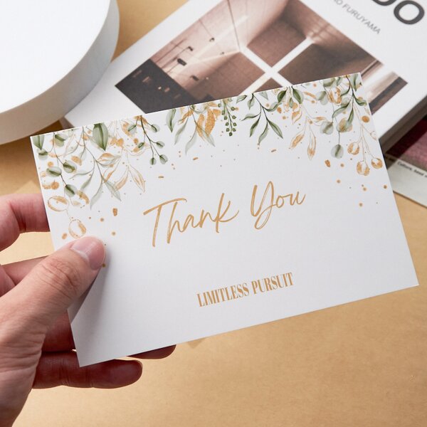 Thank You Cards Supplier - OEM/ODM Custom Print logo Business Name Advertising Visiting