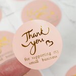 Self Adhesive Thank You Stickers Manufacturer - OEM/ODM 500pcs Circle Roll Order Sticker