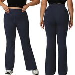 Flared Leggings Factory - OEM/ODM Plus Size High Waist Yoga Pants Tummy Control Booty