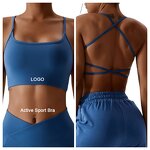 Crossover Sports Bra Supplier - OEM/ODM Nylon Spandex Naked Feeling Customize Logo