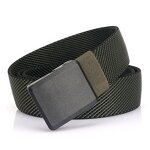 Elastic Belt Supplier - OEM/ODM One Size Fit All Plastic Buckle Stretch Canvas Tactical
