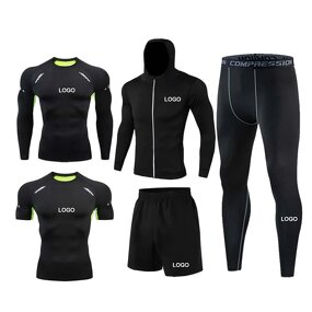 Compression Gym Set Manufacturer - OEM/ODM Quick Dry Long Sleeve Shorts Leggings Jacket