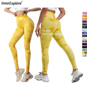 Sportswear Leggings Factory - OEM/ODM Sustainable Compression Seamless Tie Dye Scrunch
