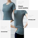 Yoga T Shirt Supplier - OEM/ODM Girl Sports Apparel High Elastic Slim Fitness Tops