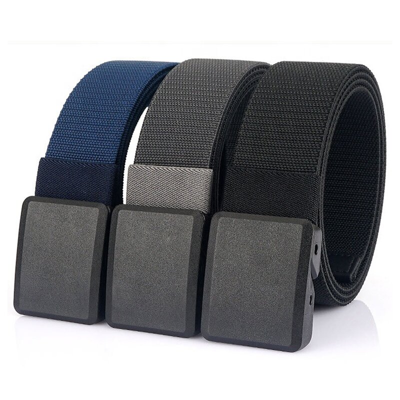 Elastic Belt Supplier - OEM/ODM One Size Fit All Plastic Buckle Stretch Canvas Tactical