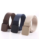 Canvas Belt Factory - OEM/ODM 1.5 Inch Special Shape POM Plastic Buckle Black Webbing