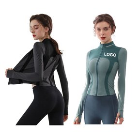 Yoga Wear Set Factory - OEM/ODM New Fashion Sport Women's Thumb Hole Full Zip