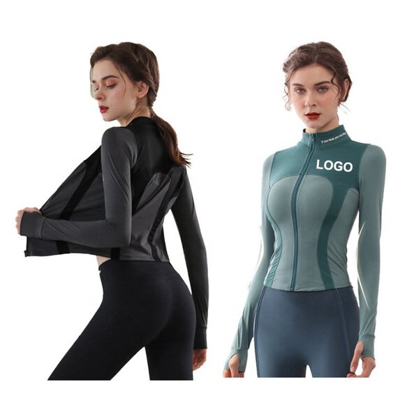 Yoga Wear Set Factory - OEM/ODM New Fashion Sport Women's Thumb Hole Full Zip