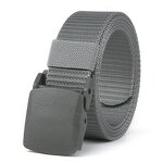 Canvas Belt Factory - OEM/ODM 1.5 Inch Special Shape POM Plastic Buckle Black Webbing