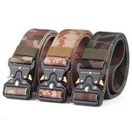 Webbing Belt Supplier - OEM/ODM Zinc Alloy Plug in Metal Buckle Custom Logo Nylon Fabric