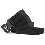 Webbing Belt Supplier - OEM/ODM Zinc Alloy Plug in Metal Buckle Custom Logo Nylon Fabric