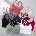 Sports Bra Supplier - OEM/ODM Strappy Halter Seamless Adjustable Hot Sexy White