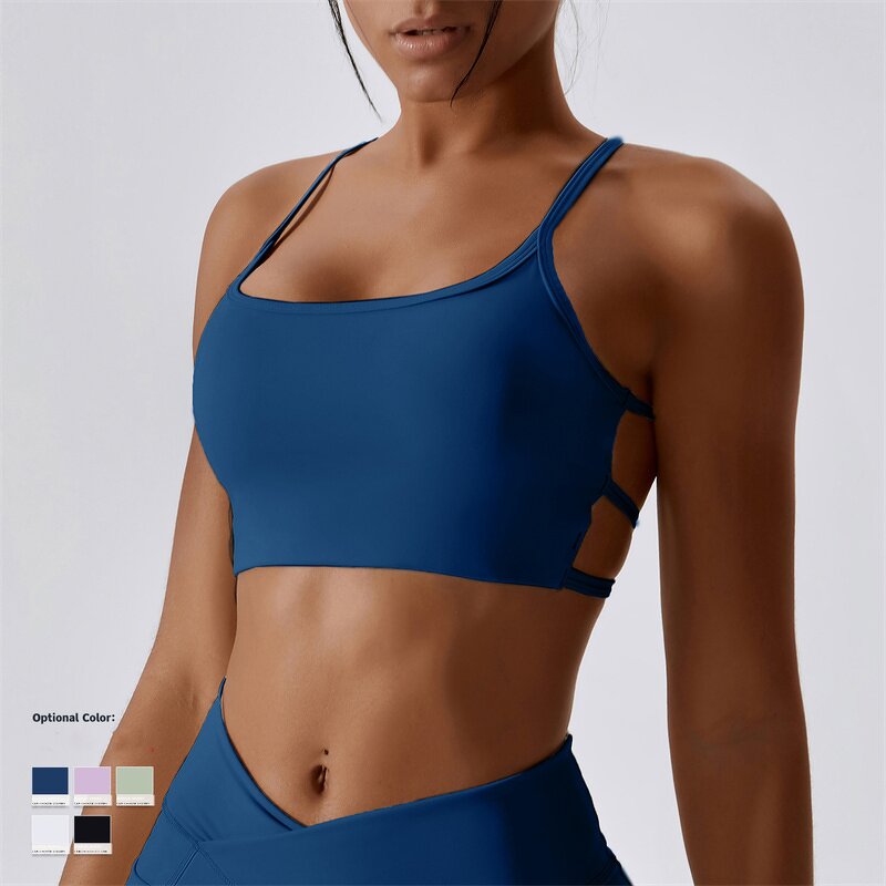 Crossover Sports Bra Supplier - OEM/ODM Nylon Spandex Naked Feeling Customize Logo