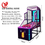 Basketball Shooting Simulator Factory - OEM 55 Inch LCD Coin-Operated LED Lights Metal