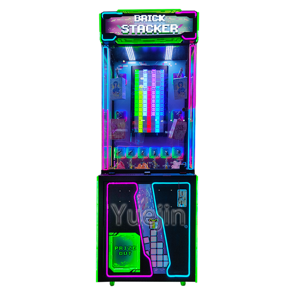 Crane Arcade Game Factory - OEM Redemption Metal Brick Stacker Kid-Friendly Monitor