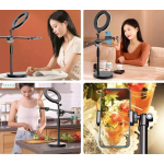 自拍环形灯工厂-代工定制手机支架圆形底座俯拍