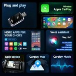 无线Carplay适配器供应商-代工2025厂家批发2合1 USB