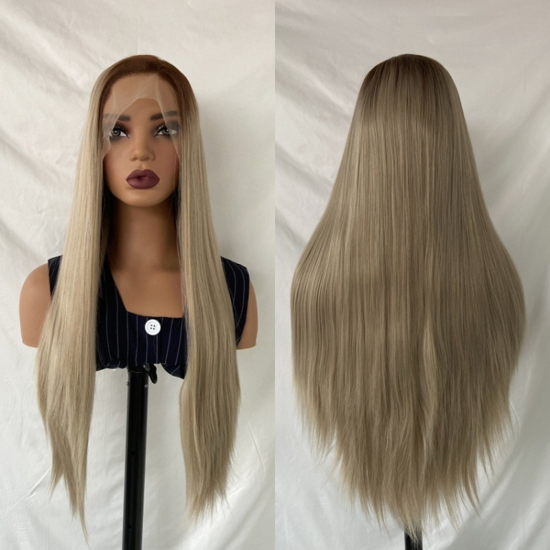 Front Lace Wig Manufacturer - Bulk T-Brown T-Gold High-Temperature Silk