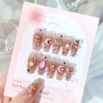 French Press-On Nails Factory - OEM Luxury 24pcs Good Square 3D Fingers Glue