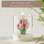 Valentine's Day Gift Candle Supplier - OEM/ODM Handmade Flower Cup Soybean Paraffin Aromatherapy