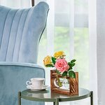 Cylinder-Shaped Terrarium Supplier - OEM/ODM Dropshipping Desktop Glass Planter Wooden Stand