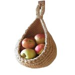 Boho Hemp Hanging Basket Factory - OEM/ODM Dropshipping Wicker Handmade Kitchen Pantry Organizer