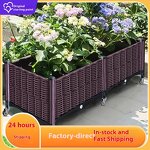 Plastic Flower Pot Manufacturer - OEM/ODM Modern Wheeled Rectangular for Outdoor Balcony