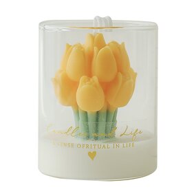 Valentine's Day Gift Candle Supplier - OEM/ODM Handmade Flower Cup Soybean Paraffin Aromatherapy