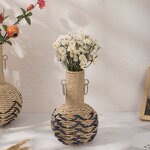 Woven Paperrope Vase Manufacturer - OEM/ODM Handmade Decorative for Dried Flower Home Ornament