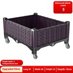 Plastic Flower Pot Manufacturer - OEM/ODM Modern Wheeled Rectangular for Outdoor Balcony