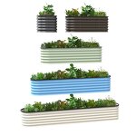 Metal Planting Box Manufacturer - OEM/ODM 9 Inch Modern Outdoor Flower Bed Vegetable Garden