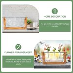 Diamond Glass Planter Supplier - OEM/ODM DS Bulb Vase with Solid Wooden Stand for Home