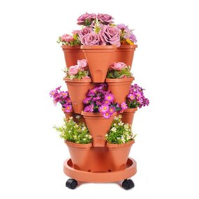 Multi-layer Planting Pot Factory - OEM/ODM Three Dimensional Space Saving Household Plastic Pot