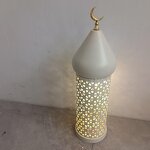 Middle Eastern Lantern Factory - OEM/ODM Moroccan Iron Art Golden Wind Hollow LED