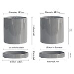 Ceramic Flowerpot Supplier - OEM/ODM with Tray Straight Cylinder Modern Minimalist Style